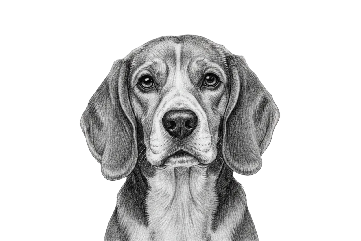 Beagle Pencil Sketch