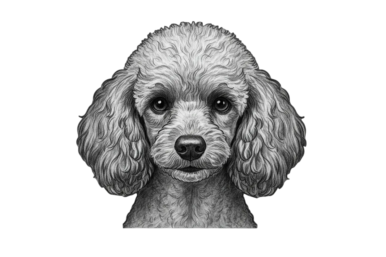 Poodle Pencil Sketch