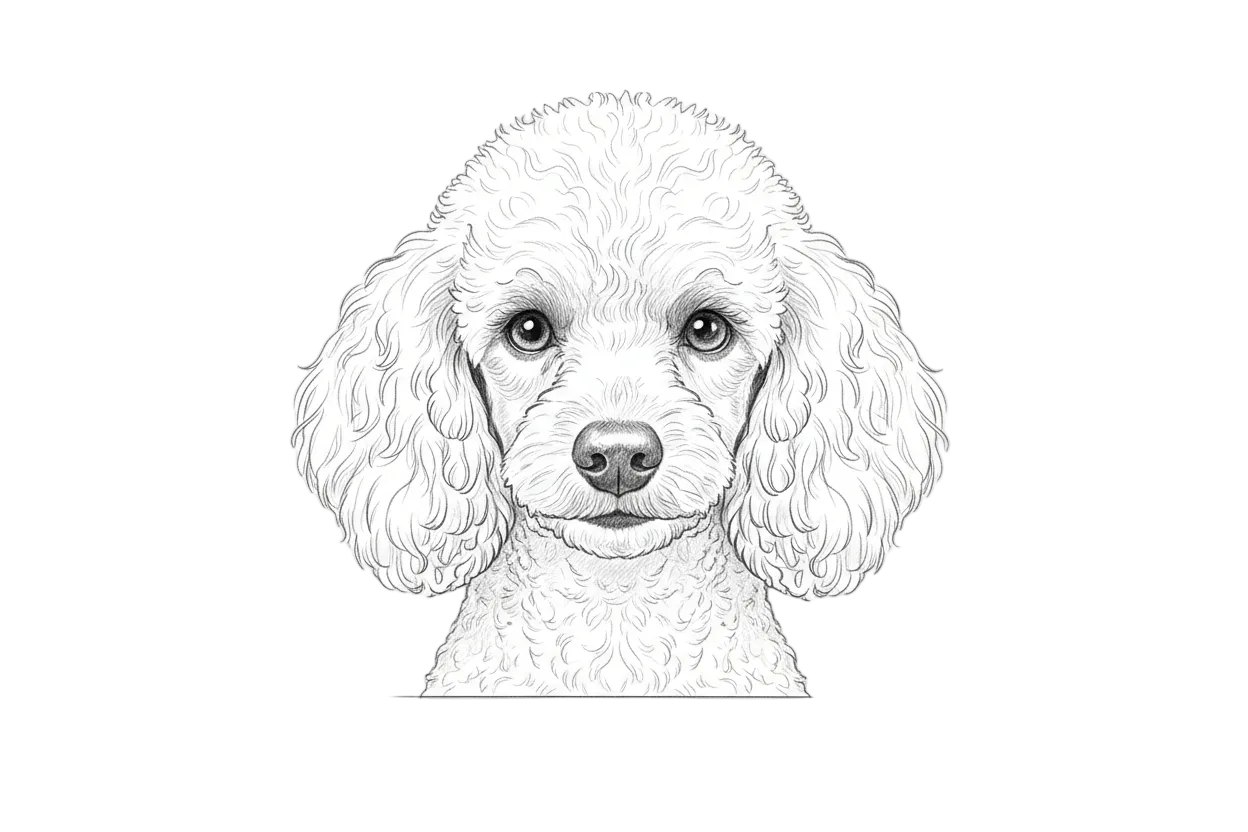 Poodle portrait